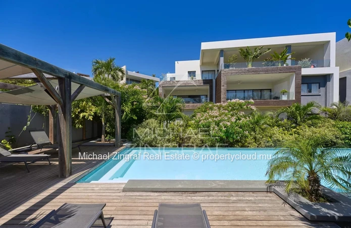 Appartement 3 chambres dans une résidence sécurisée à Pointe aux Canonniers