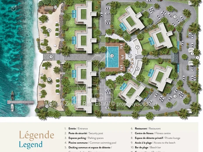 BALACLAVA: Penthouse pieds dans l'eau avec vue imprenable