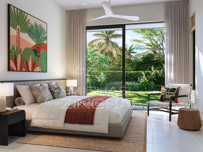 Villa 3 Chambres avec Jardin Privatif à Anahita Beau Champ