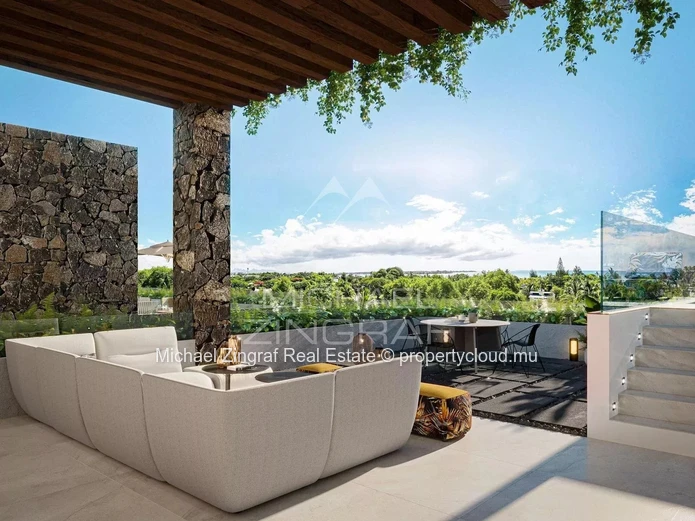 Superbe Penthouse avec accès & vue mer à Pereybere